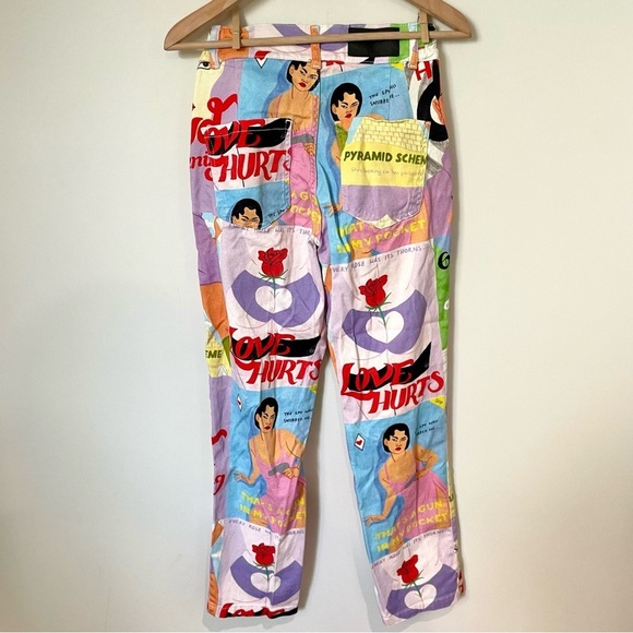 Lazy Oaf x Laura Callaghan Cover To Cover Unisex Pants Size 26 - Picture 8 of 16